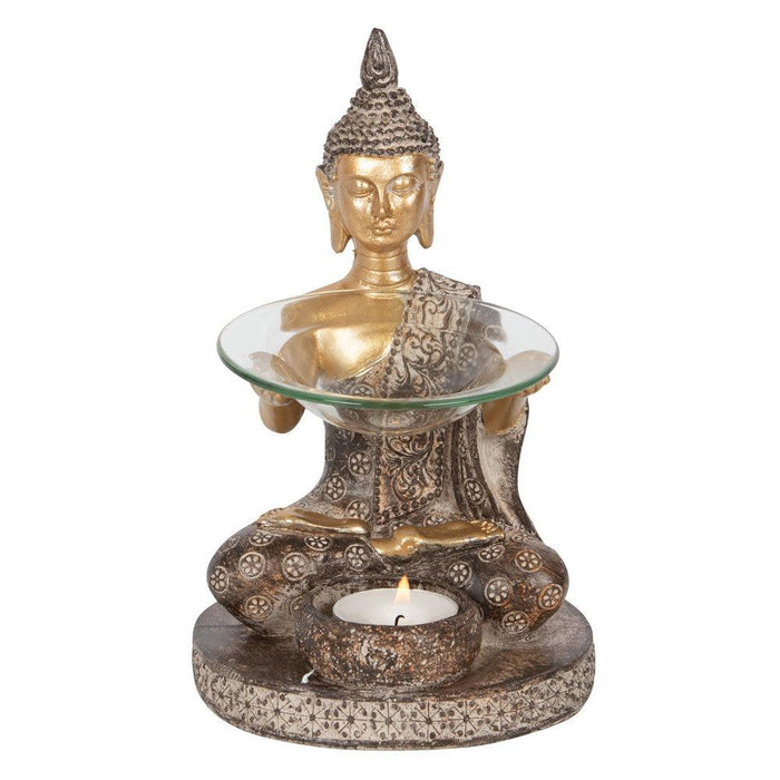 20cm Antique Gold Budda Oil Burner