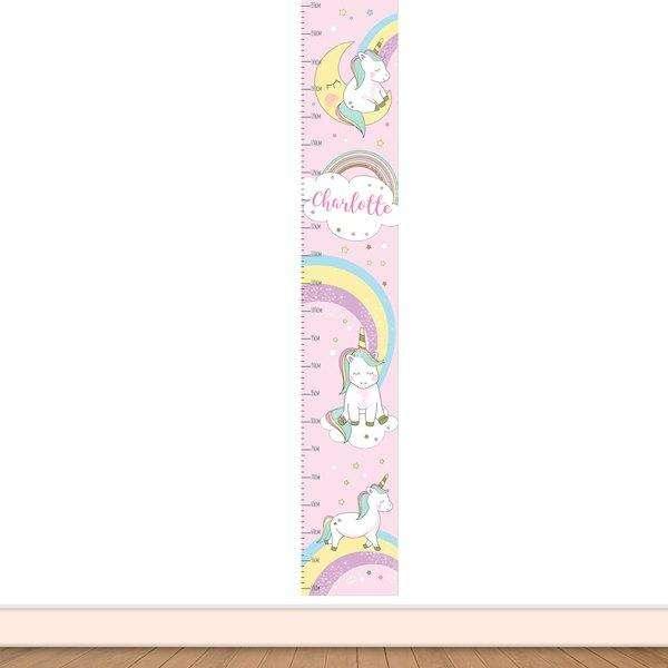 Personalised Baby Unicorn Height Chart - Myhappymoments.co.uk