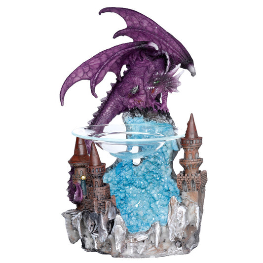 Dark Legends Crystal Ravine Castle Oil and Wax Burner with Glass Dish