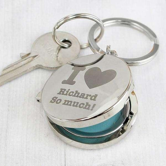 Personalised I Heart Photo Locket Keyring - Myhappymoments.co.uk