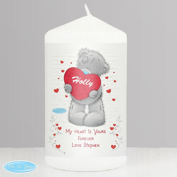 Personalised Me to You Big Heart Candle - Myhappymoments.co.uk