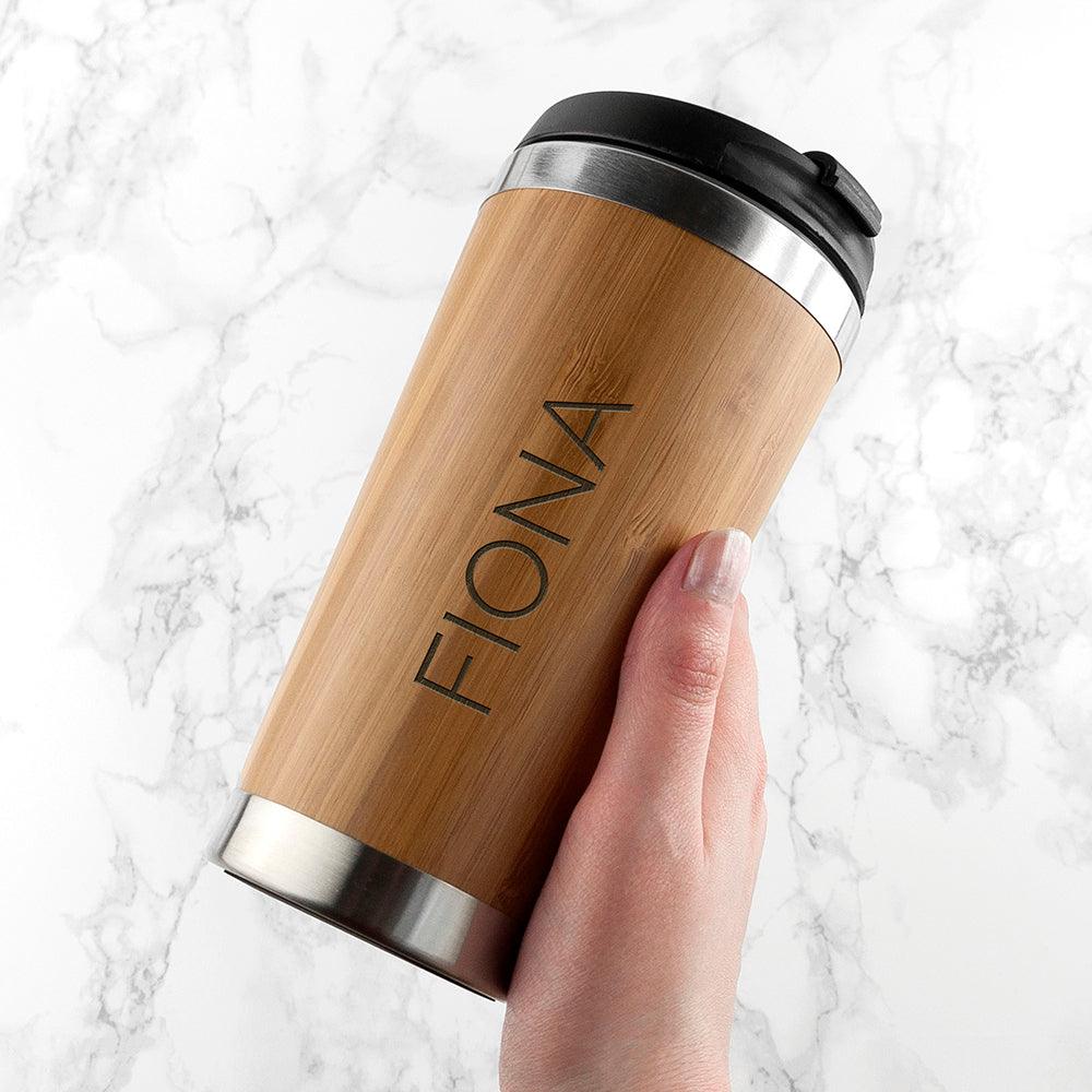 Personalised Bamboo Travel Mug