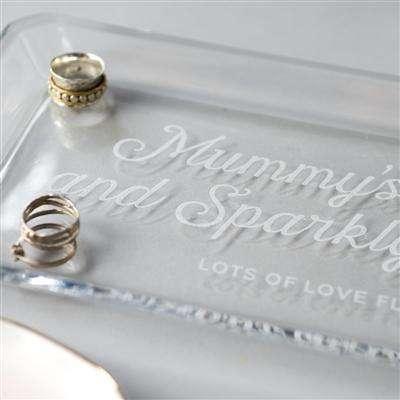 Personalised Glass Jewellery Tray - Myhappymoments.co.uk