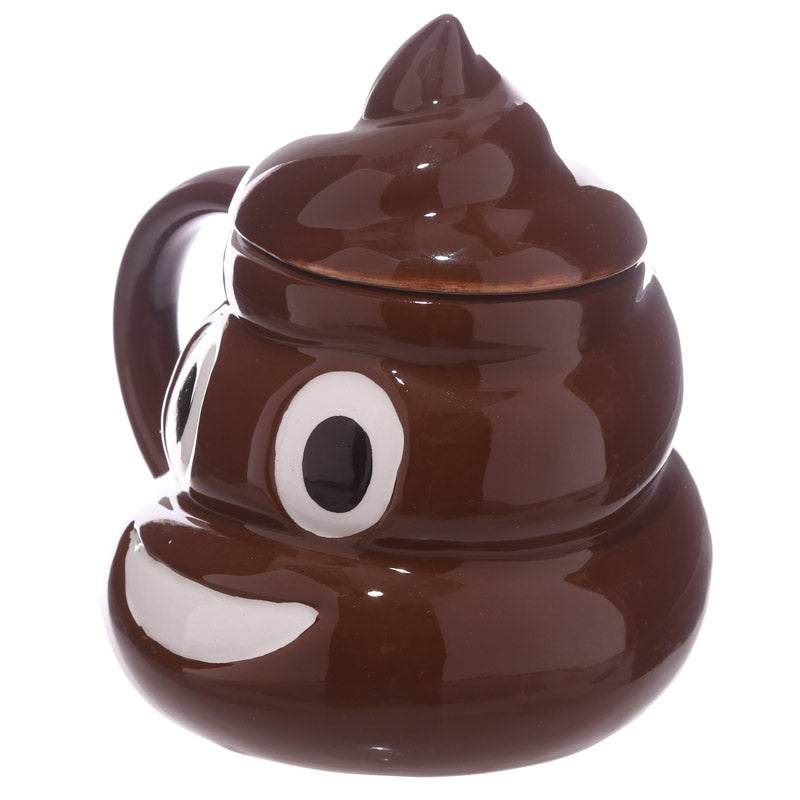 Novelty Poo Shaped Mug With Lid - Myhappymoments.co.uk