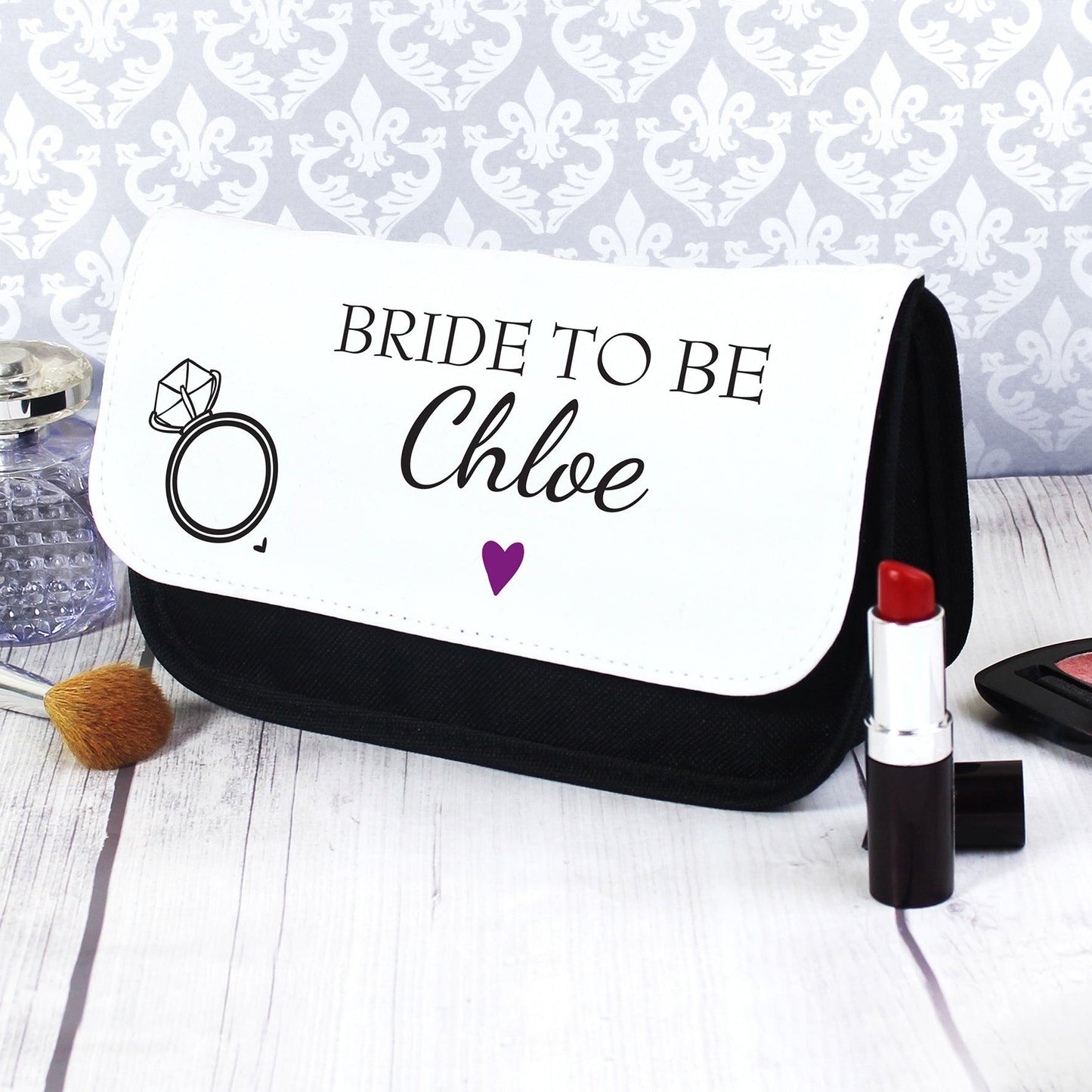 Personalised Wedding Make Up Bag - Myhappymoments.co.uk