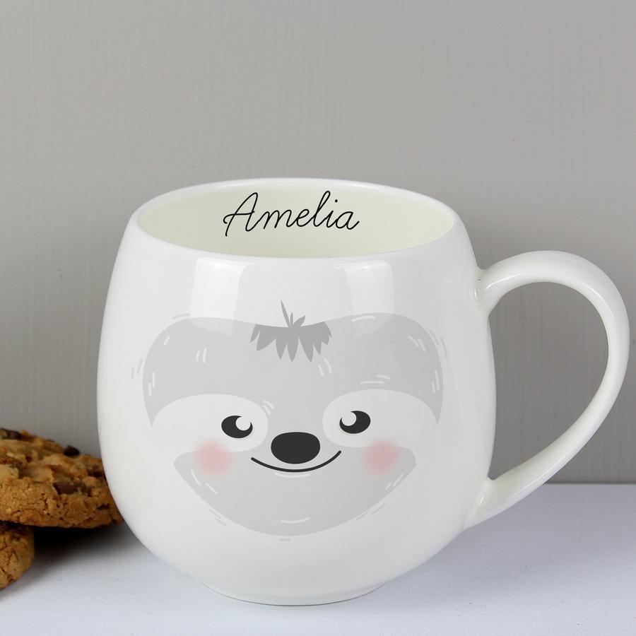 Personalised Cute Sloth Shape Mug