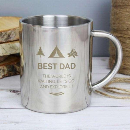 Personalised Camping Outdoor Metal Mug - Myhappymoments.co.uk