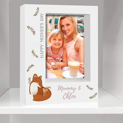 Personalised Mummy and Me Fox Box Photo Frame 5x7 - Myhappymoments.co.uk