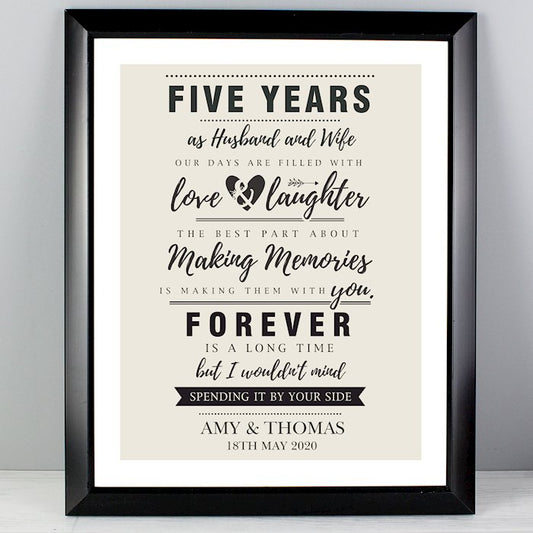 Personalised Anniversary Wall Art