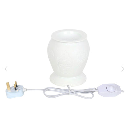 White Ceramic Buddha Electric Oil Burner