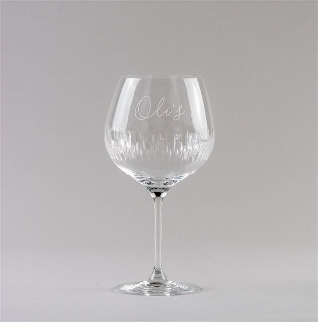 Engraved Dartington Crystal Cut Gin Glass