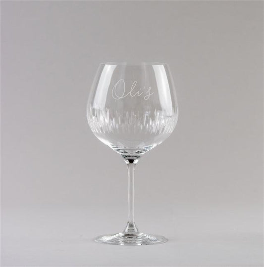 Engraved Dartington Crystal Cut Gin Glass