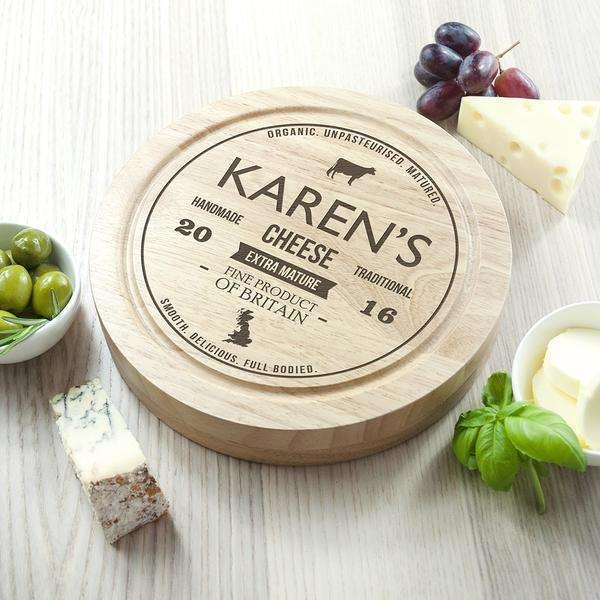 Personalised Traditional Brand Cheese Board Set - Myhappymoments.co.uk