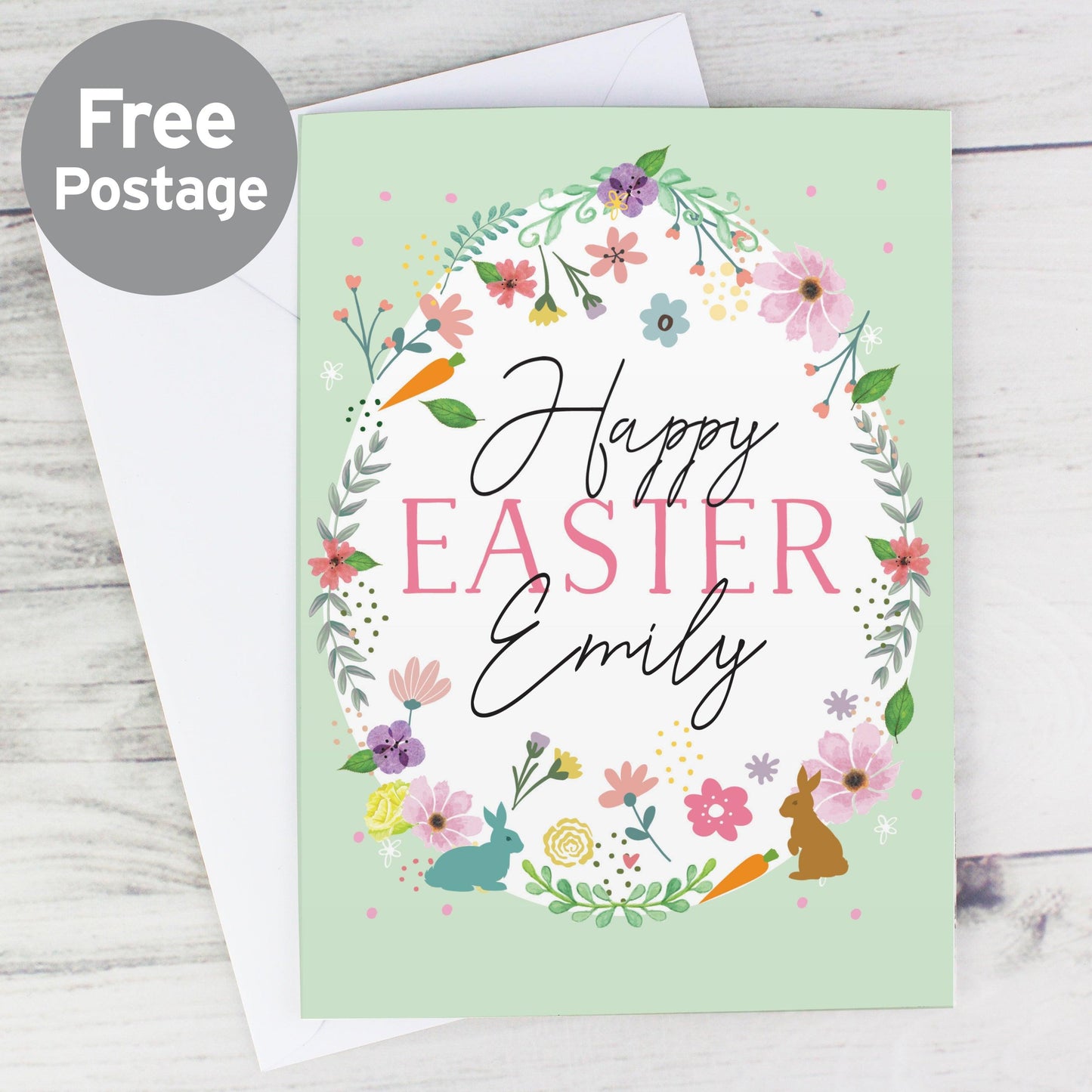 Personalised Happy Easter Springtime Card