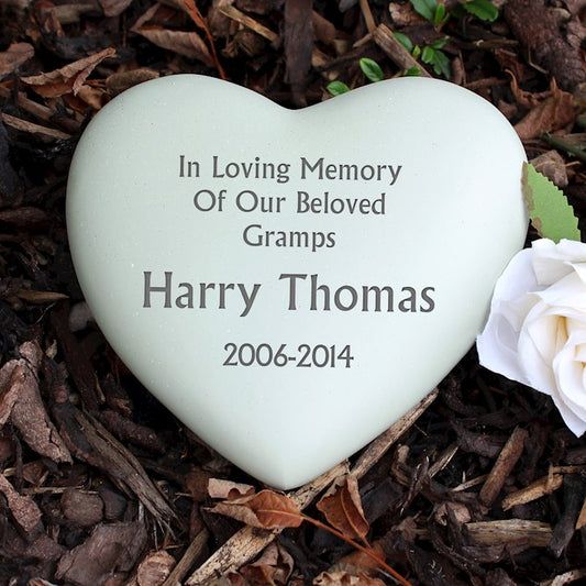 Personalised Heart Memorial - Myhappymoments.co.uk