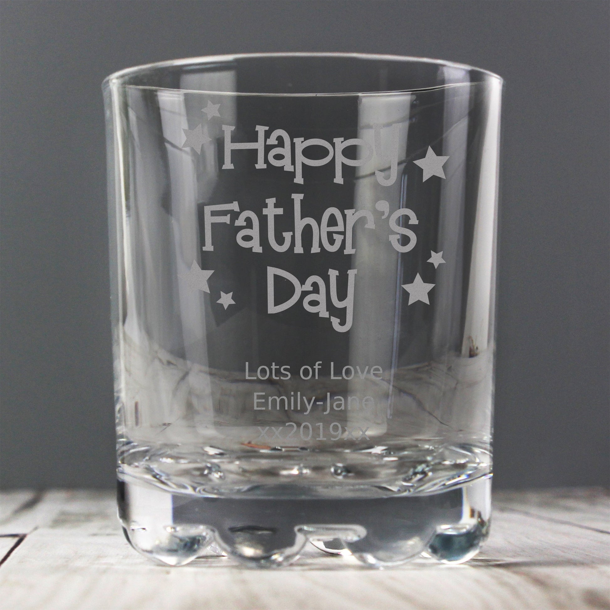 Personalised Happy Father's Day Whisky Glass