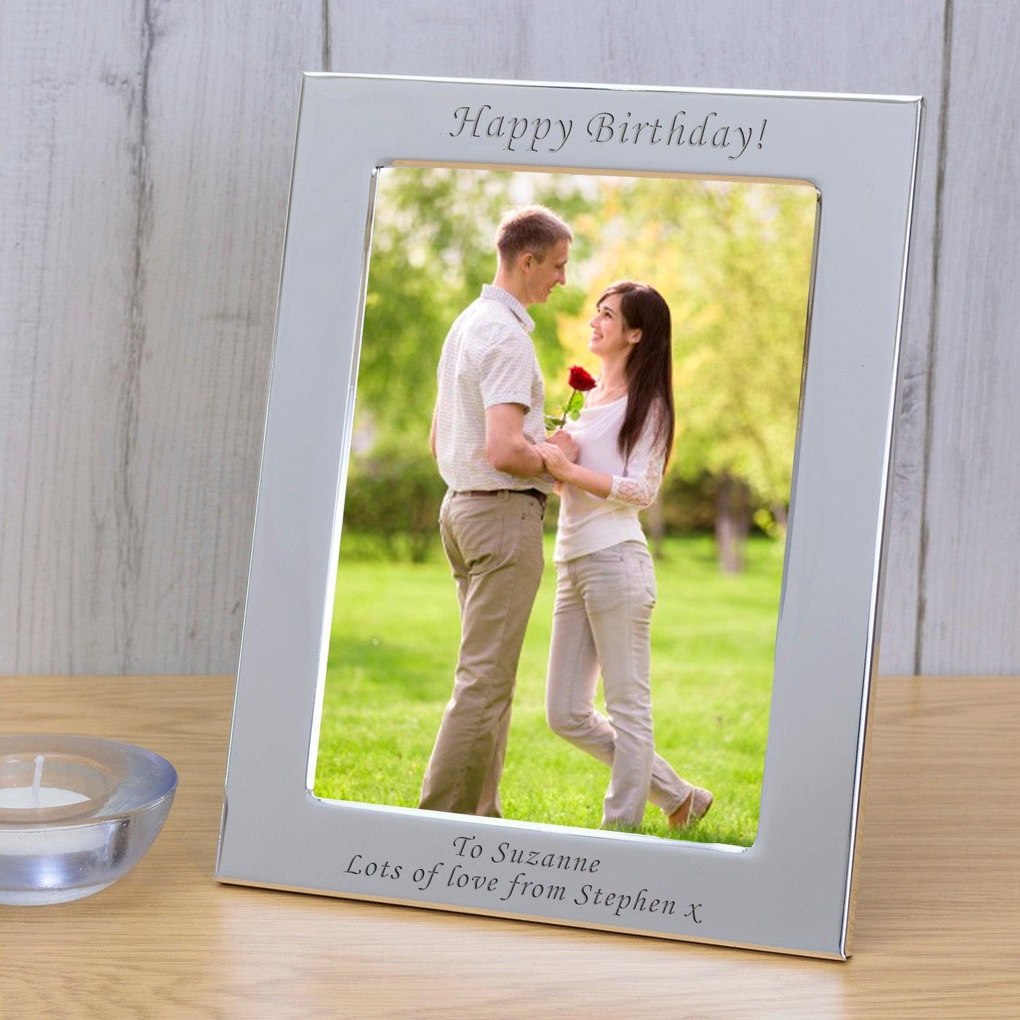 Bespoke Engraved Silver Plated Photo Frame