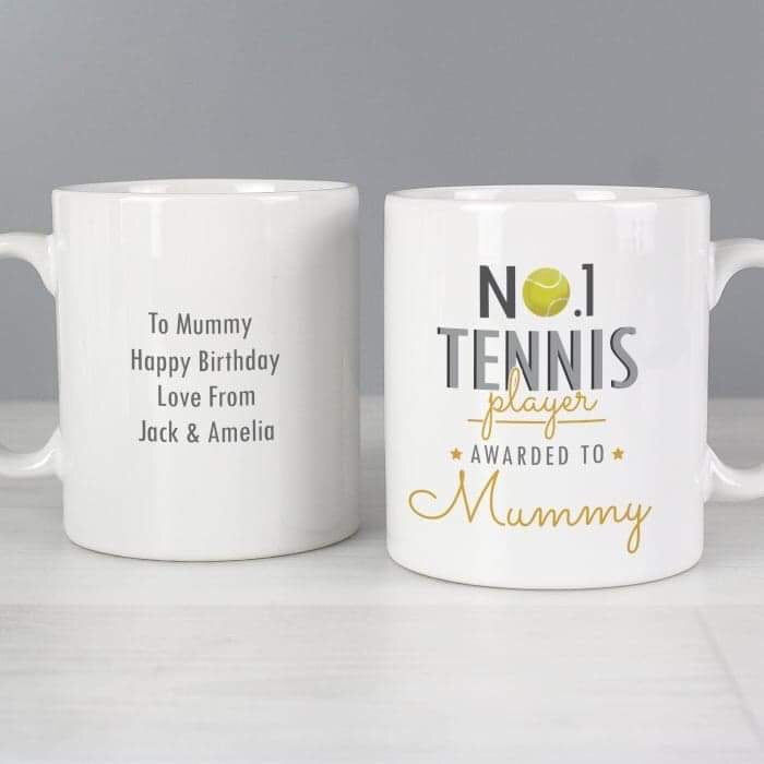 Personalised No.1 Tennis Player Mug - Myhappymoments.co.uk