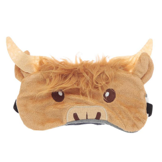 Plush Highland Coo Cow Eye Mask