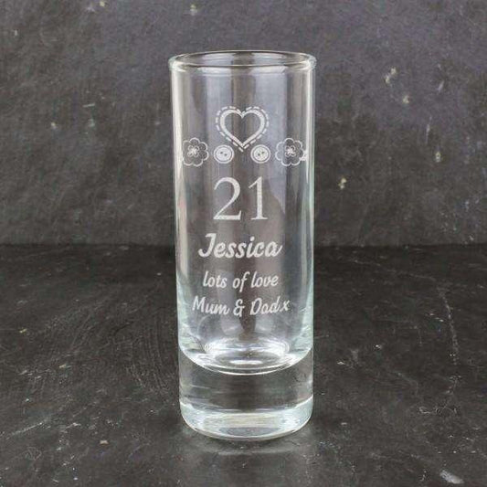 Personalised Birthday Craft Shot Glass Engraved - Myhappymoments.co.uk