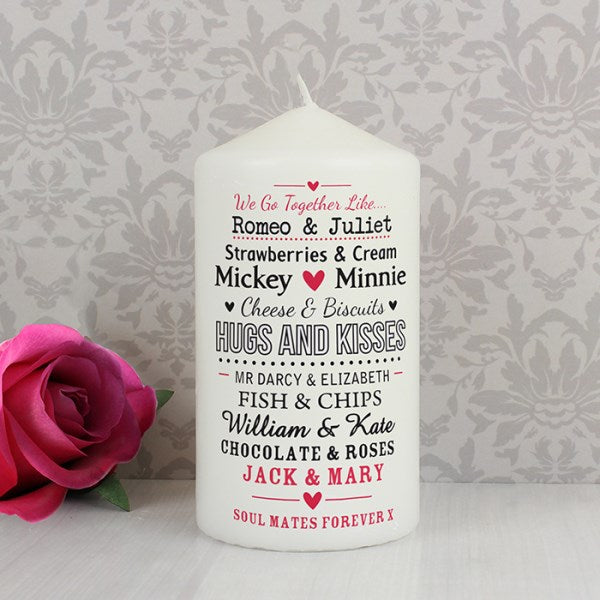 Personalised We Go Together Like Candle - Myhappymoments.co.uk