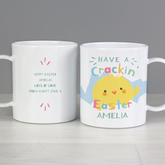 Personalised Have A Cracking Easter Plastic Mug - 11oz