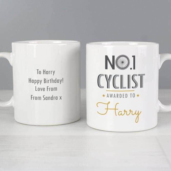 Personalised No.1 Cyclist Mug - Myhappymoments.co.uk