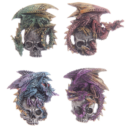 Dark Legends Silver Skull Dragon Magnet