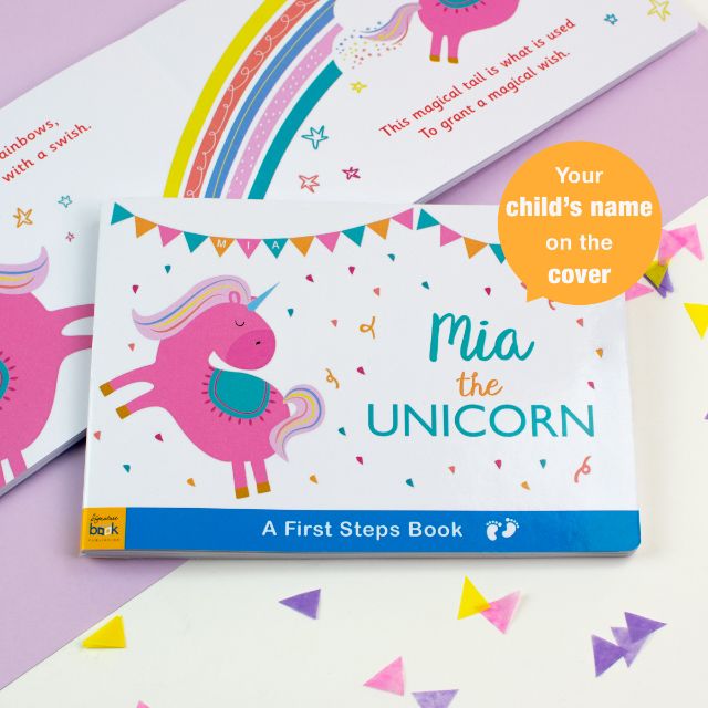 Personalised Unicorn Board Book - Myhappymoments.co.uk