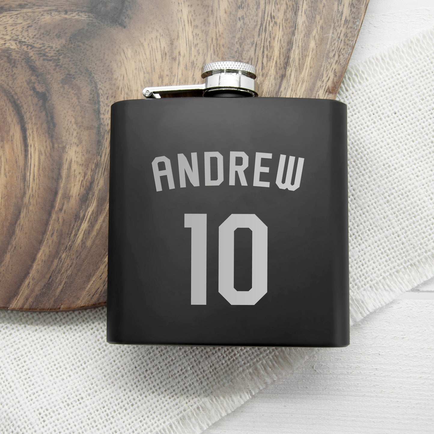 Personalised Football Shirt Hip Flask - Birthday Gift For Him