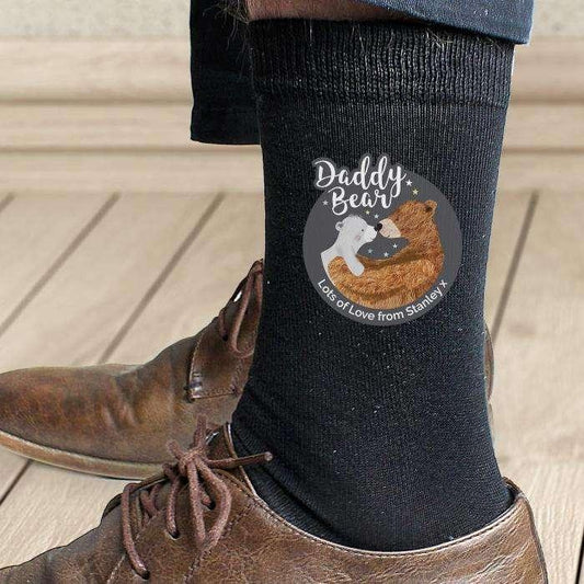 Personalised Daddy Bear Men's Socks - Myhappymoments.co.uk