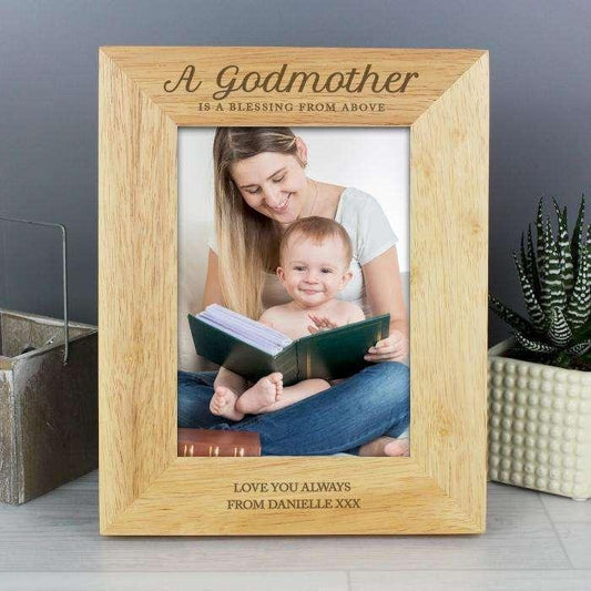 Personalised Godmother Photo Frame - Myhappymoments.co.uk