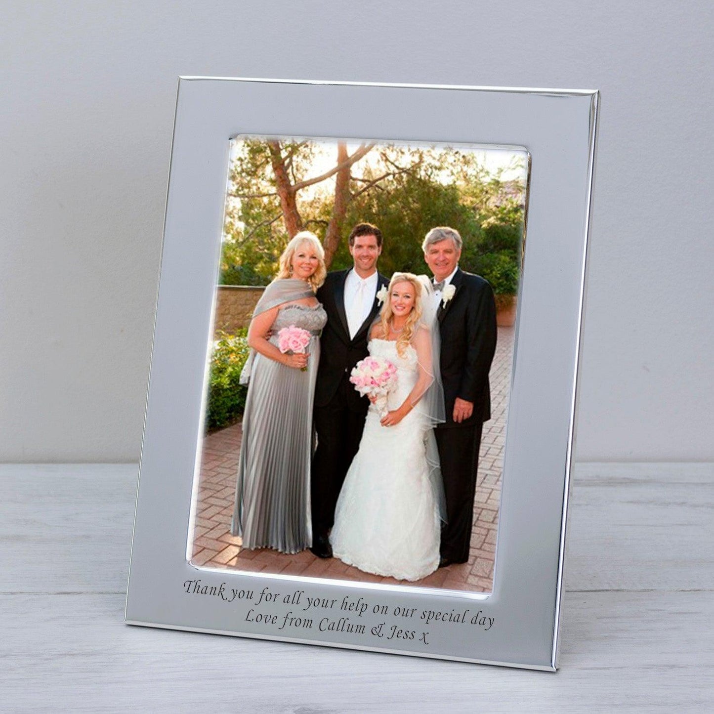 Bespoke Engraved Silver Plated Photo Frame