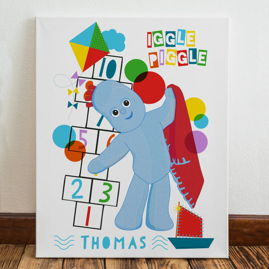 Personalised Igglepiggle Hopscotch In The Night Garden Canvas - Myhappymoments.co.uk