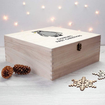 Personalised Baby Penguin First Christmas Eve Box