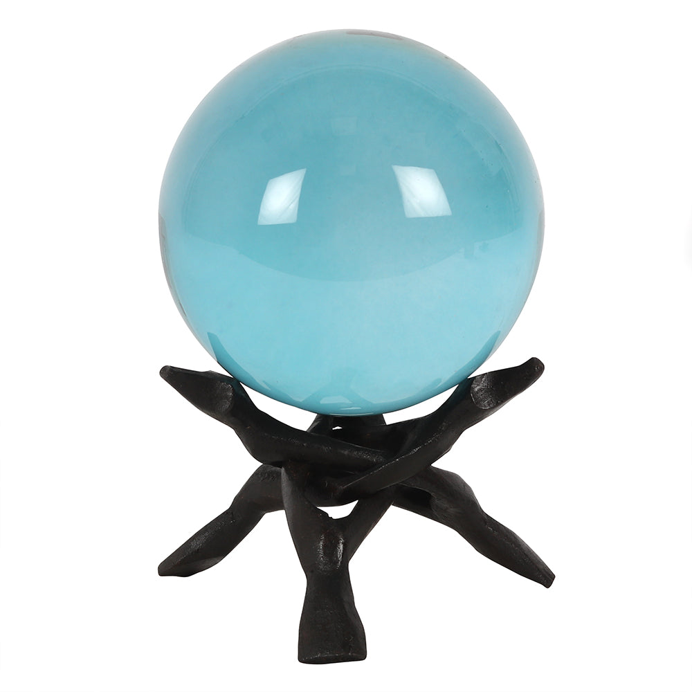 Medium Black Wooden Crystal Ball Holder