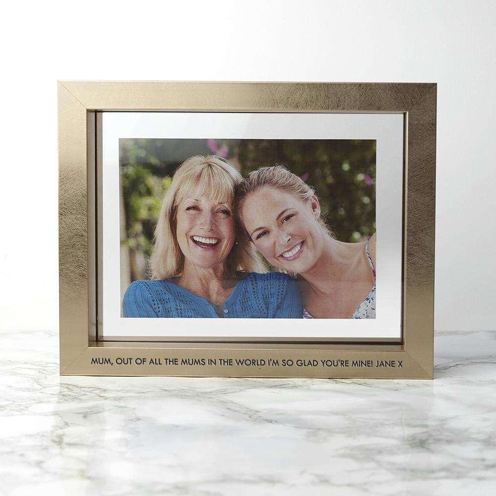 Personalised Gold Metallic Photo Frame - Myhappymoments.co.uk