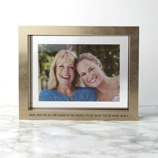 Personalised Gold Metallic Photo Frame - Myhappymoments.co.uk