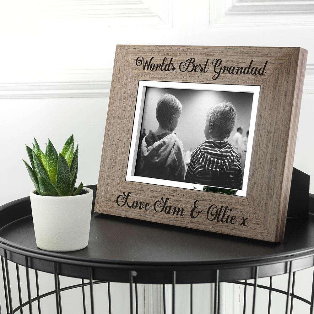 Personalised Worlds Best Grandad Photo Frame - Myhappymoments.co.uk