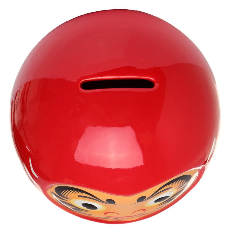 Ceramic Japanese Red Daruma Money Box