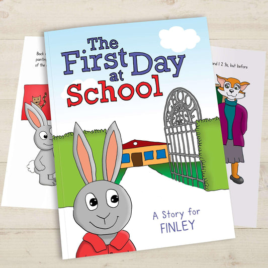 Personalised First Day at School Book Softback - Myhappymoments.co.uk