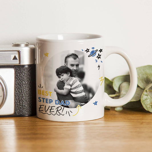 Best Step Dad Ever Photo Upload Mug