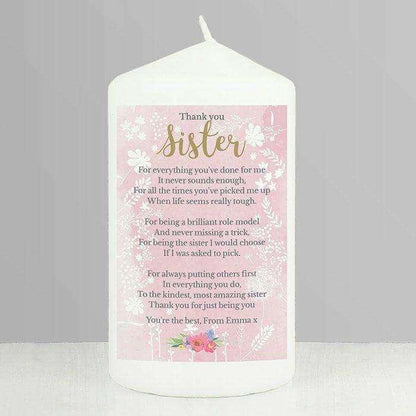 Personalised Floral Watercolour Candle - Myhappymoments.co.uk