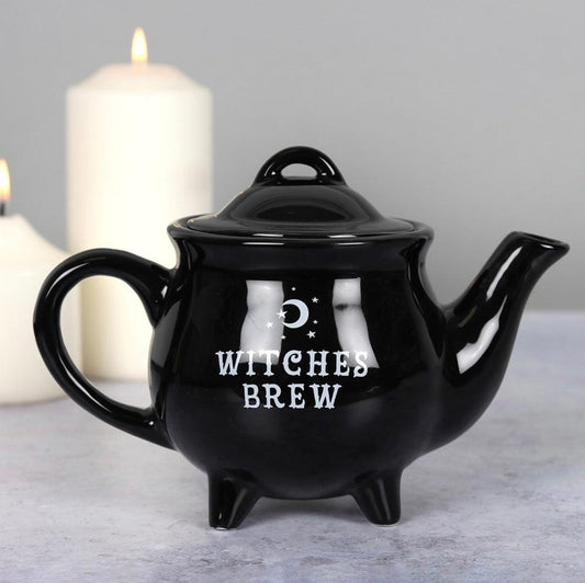 Witches Brew Black Ceramic Teapot