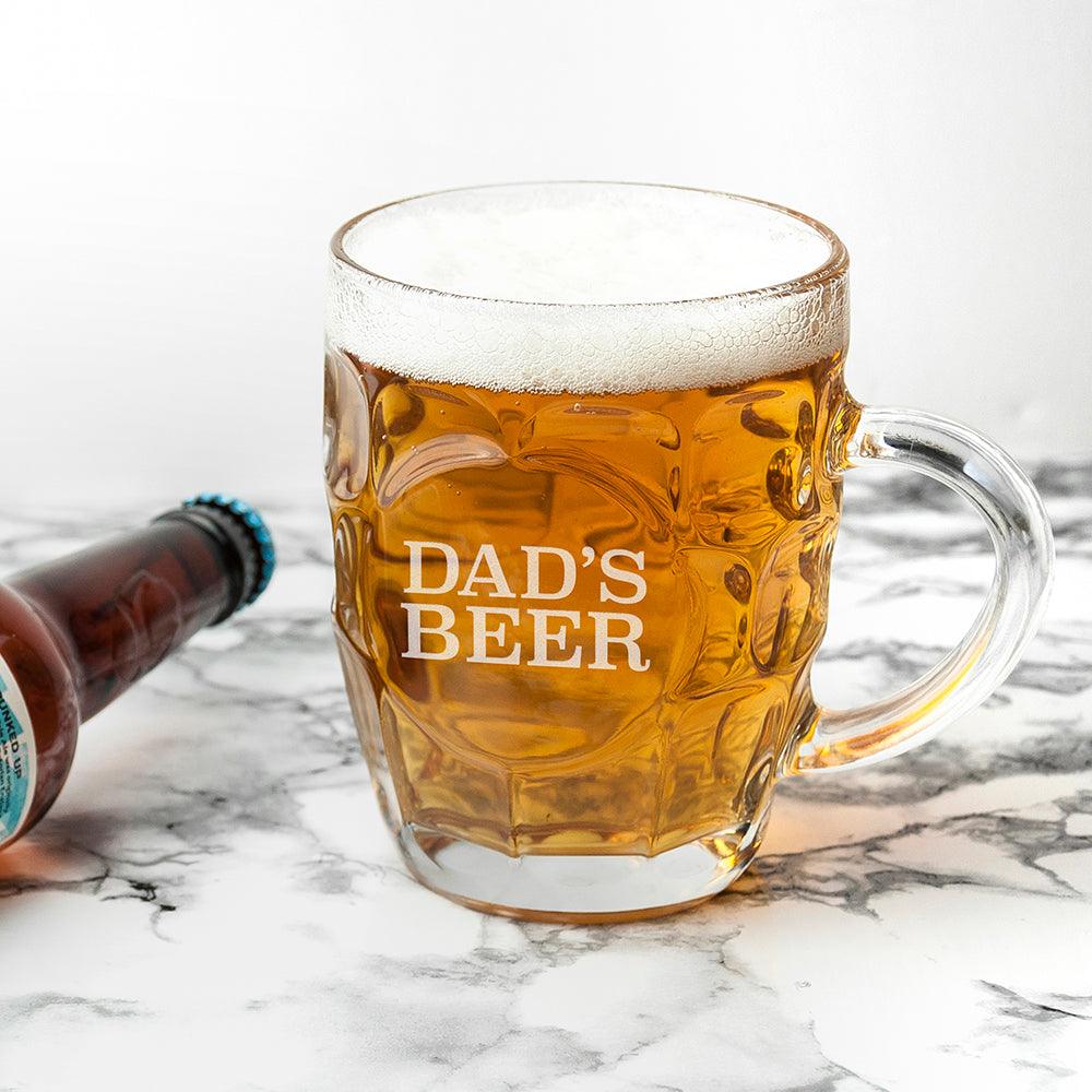 Personalised Dimpled Beer Glass