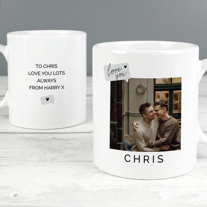 Personalised Love You Photo Upload Mug | Romantic Anniversary Gift