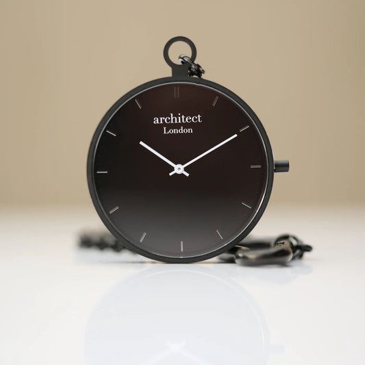 Personalised Modern Pocket Watch Black