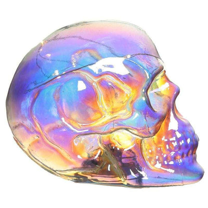 Skull & Bones Iridescent Rainbow LED Skull Head Light - Myhappymoments.co.uk