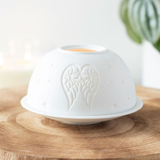 Angel Wings Dome Tealight Holder