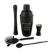 Engraved Black 5 Piece Cocktail Shaker Set Image 1